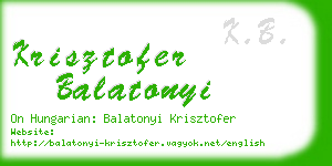 krisztofer balatonyi business card